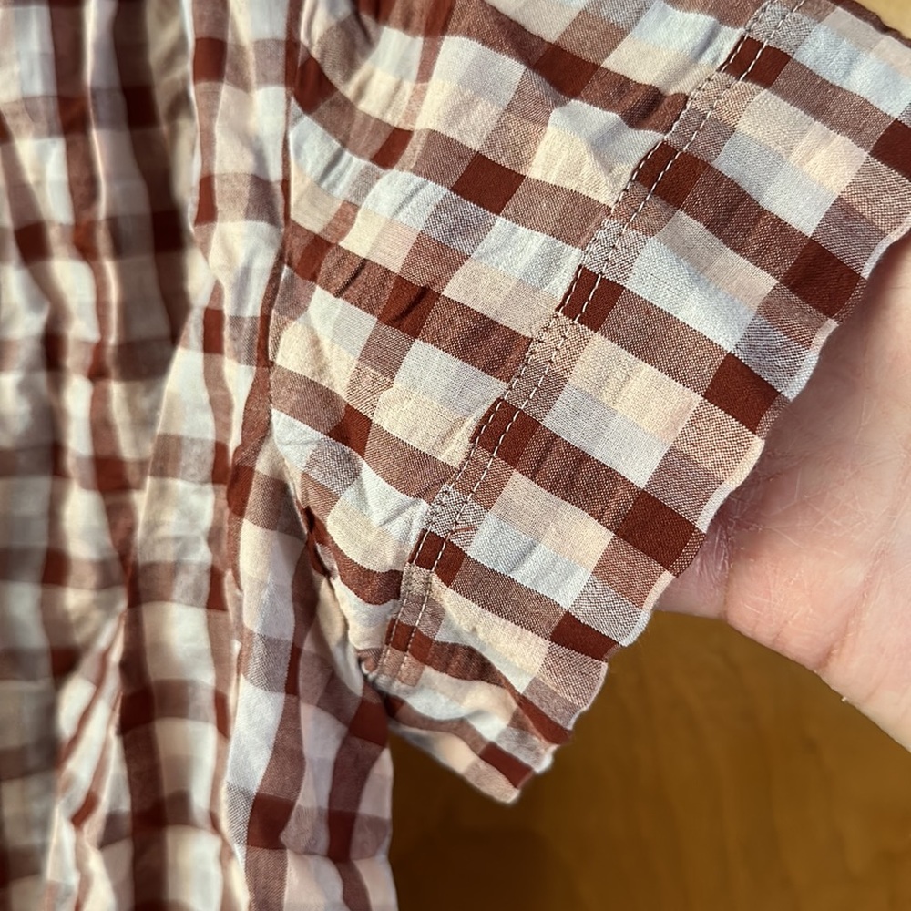 NWT Madewell Seersucker Baybrook Shirt in Plaid, Size S - Picture 7 of 16
